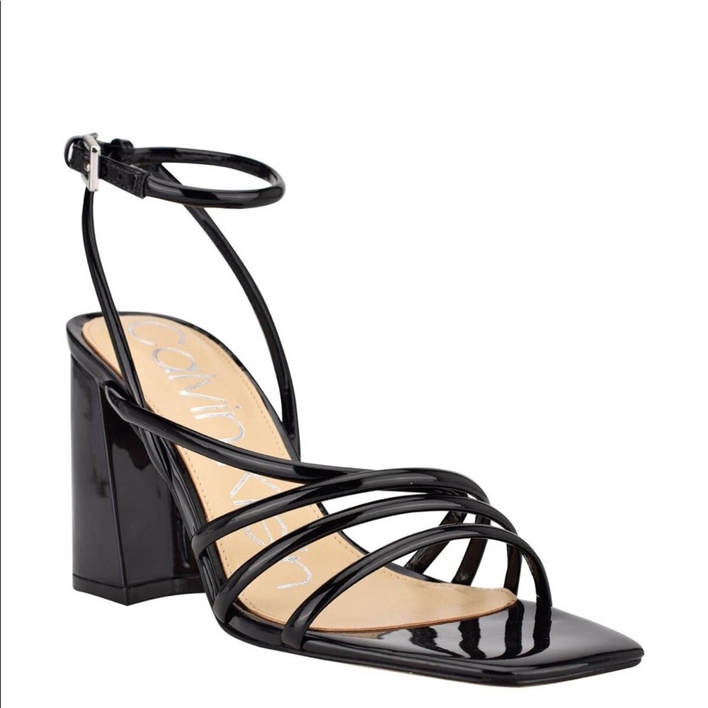 Calvin Klein Womens Quen Stra Black 9.5M